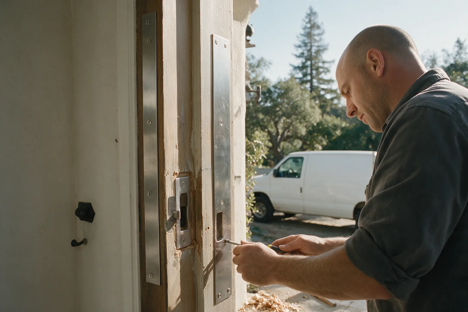 A Fourth Street Shop the Night of a Break-In: Making It Lock Tonight and Repairing It in Daylight