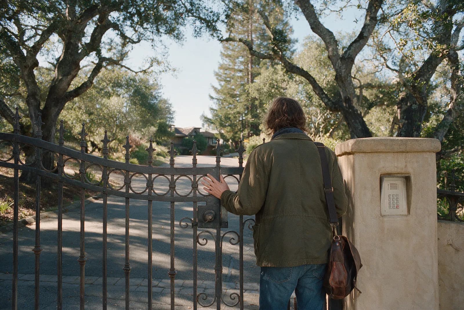 A Lucas Valley Driveway Gate with a Keypad, and a House on a Different Key